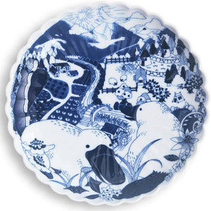 Aruhino Plate Animal Kingdom Hasami Ware (16 x 2.5cm) Made in Japan