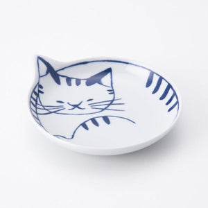 Cat Plate Set of 5 Plates ‘Neco’ Ishimaru Hasami Ware (14cm)