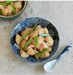 Mino Pottery Whale Plate φ8.54in (21.7cm)