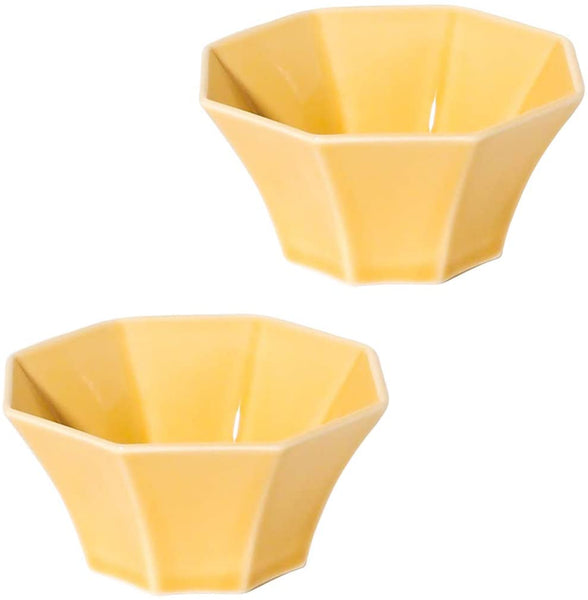 Mino Ware Mix and Match - Bean Bowl Octagonal Yellow
