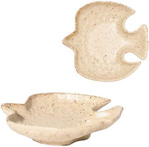 Mino Ware Bird Plate Matt White