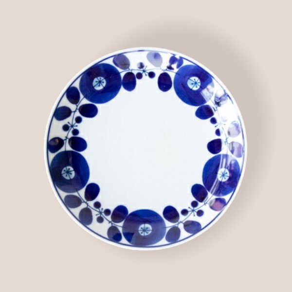 Flower Plate (Small) Bloom ‘Wreath’ Hakusan Ware (16.5cm)