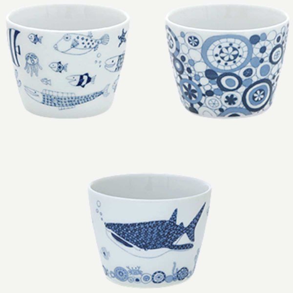 Soba Cup Fish Decor ‘Cocomarine’ Hasami Ware (200ml)