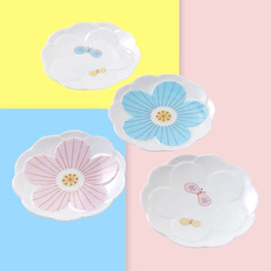 Hare Kutani Small Plate Sakura Flower Kutani Ware (11.6cm)