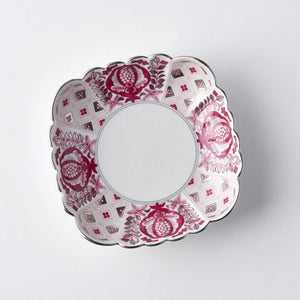 Small Pink Plate Kotohogi Hasami Ware (10.8 x 10.8 x 3.0)