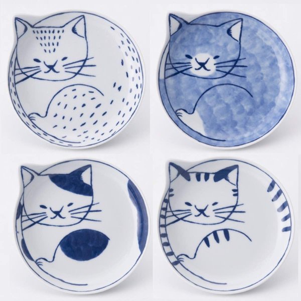 Cat Bowl ‘Neco’ Ishimaru Hasami Ware (14cm)