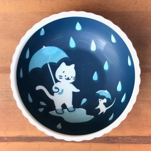 ねことにちようび  中鉢 食器 ボウル 16cm 猫柄 おしゃれ 美濃焼 日本製
