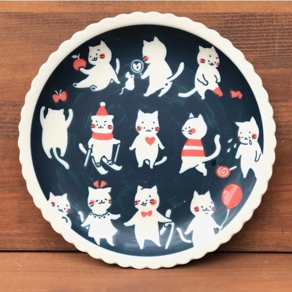 ねことにちようび  ねこと日曜日 8.0皿 24cm 皿 おしゃれ クリスマスプレゼント