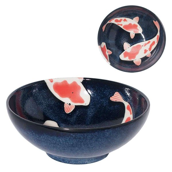 錦鯉 ラーメンどんぶり 大 おしゃれ ラーメン鉢 美濃焼 麺丼鉢