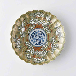 Sakura Plate Green 19cm Rinkuro Hasami Ware (19.0 x 2.9cm)