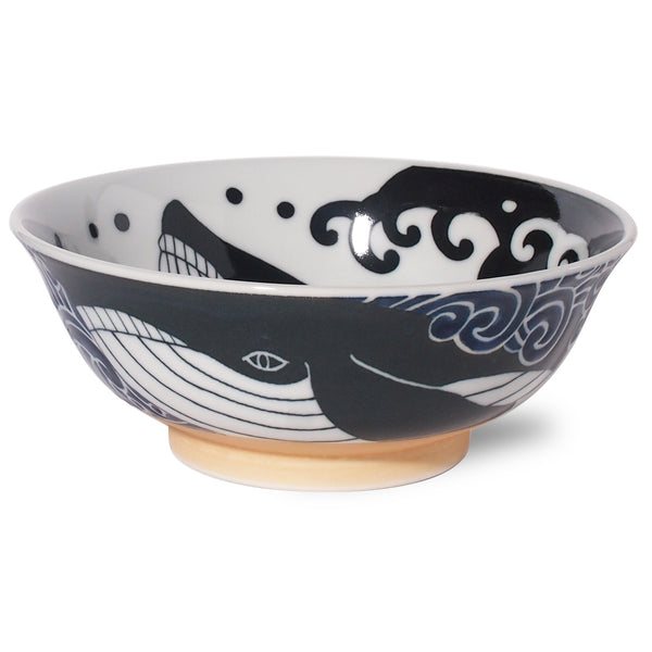 Mino Pottery Whale Ramen Noodle Bowl 45.3 fl oz (1,340 ml)