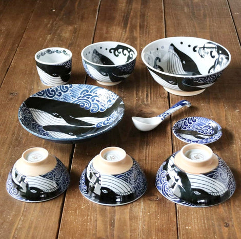Mino Ware Whale and Wave Collection
