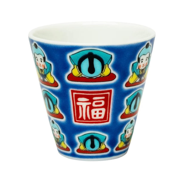 Kutani Ware Lucky Choko Sake Cup – Kissho Collection, 38 Designs Japanese Porcelain, Made in Japan