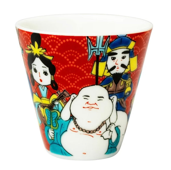 Kutani Ware Lucky Choko Sake Cup – Kissho Collection, 38 Designs Japanese Porcelain, Made in Japan