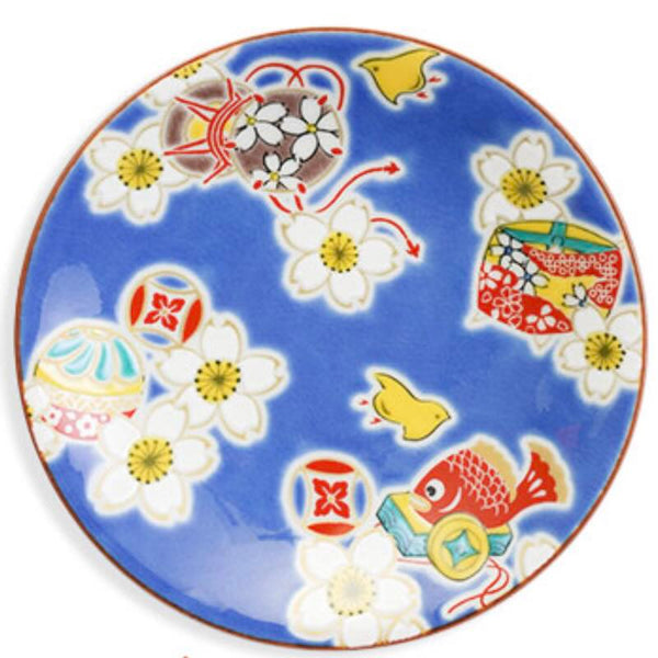 Kutani Ware Lucky Motif Small Plate – Kissho Collection, 15 Designs, 4.7" Japanese Porcelain Plate, Made in Japan