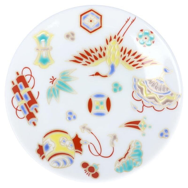 Kutani Ware Lucky Motif Mini Plate – Kissho Collection, 39 Designs, 9.5cm (3.7"), Japanese Porcelain, Made in Japan