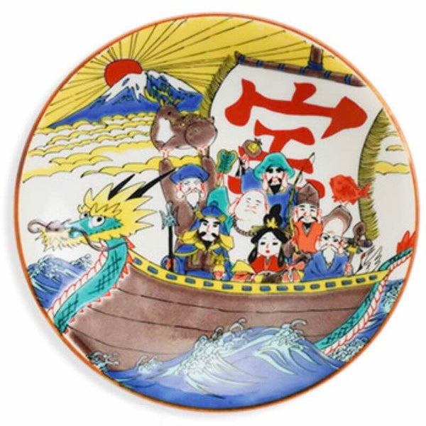 Kutani Ware Lucky Motif Small Plate – Kissho Collection, 15 Designs, 4.7" Japanese Porcelain Plate, Made in Japan