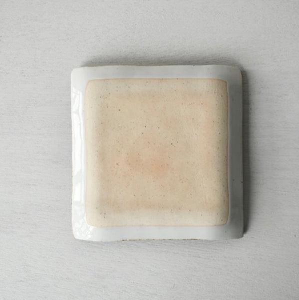 Crane & Turtle Japanese Small Plate 14 cm 2 Designs – Hand-Painted Hasami Ware Square Plate, Made in Japan