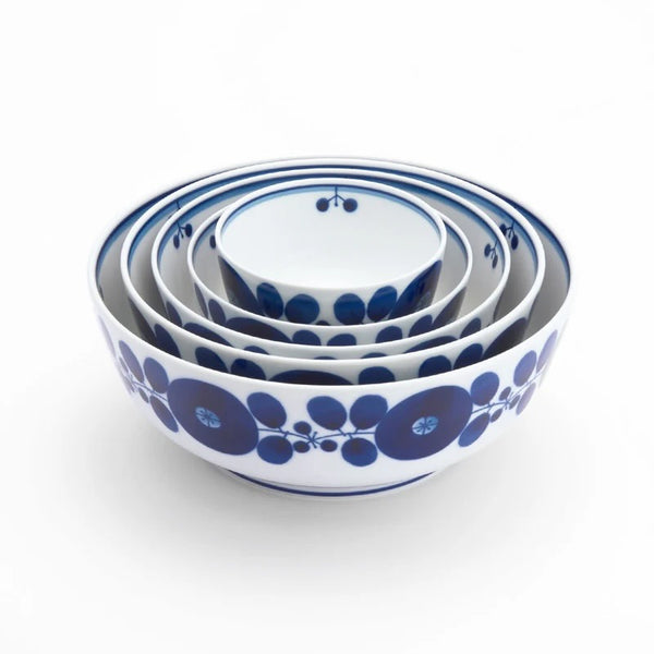 Bloom Japanese Dessert Bowl – Hand-Painted Floral Hasami Ware Porcelain, 10 cm (3.9 in), Made in Japan