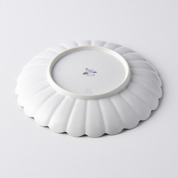 Hasami Ware Scalloped Porcelain Plate – Kotohogu Ko-Imari Style, 19cm (7.5"), Made in Japan