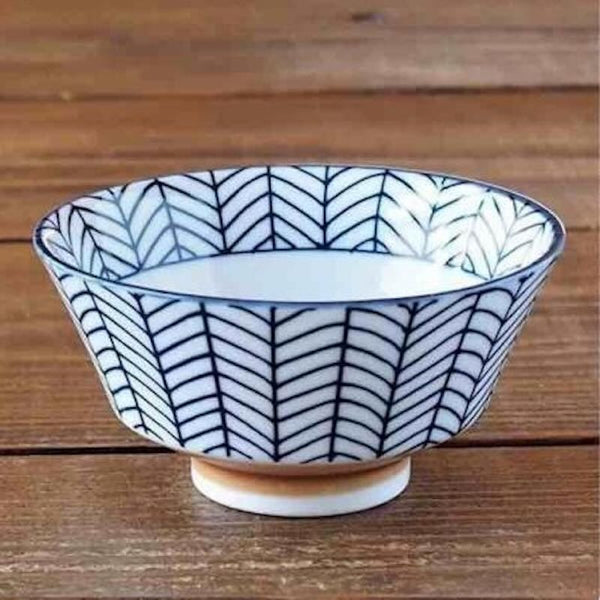 Juju Japanese Rice Bowl 5 in (12.8 cm), 5 designs, Authentic Mino Ware Porcelain Bowl, Made in Japan