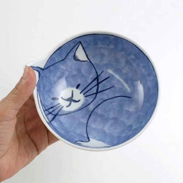 Neco Cat Bowl 14cm Choose from 4 Designs, Made in Japan, Hasami Ware Porcelain