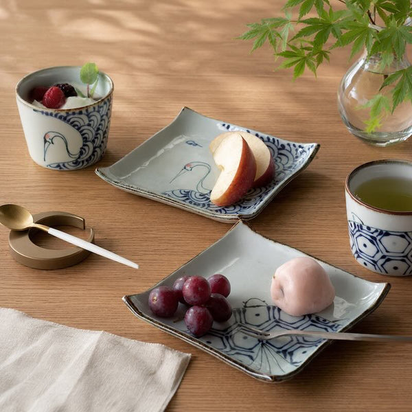 Crane & Turtle Series Hand-Painted Turtle Cup – Hasami Ware Japanese Ceramic Sobachoco Cup, Made in Japan