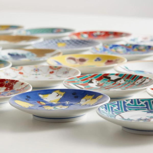 Kutani Ware Lucky Motif Mini Plate – Kissho Collection, 39 Designs, 9.5cm (3.7"), Japanese Porcelain, Made in Japan