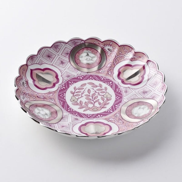 Hasami Ware Scalloped Porcelain Plate – Kotohogu Ko-Imari Style, 19cm (7.5"), Made in Japan