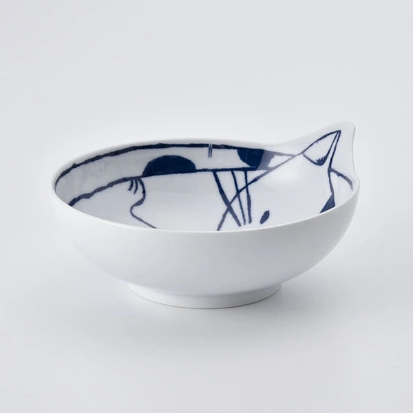 Large Neco Cat Bowl – Hasami Ware Porcelain, Made in Japan