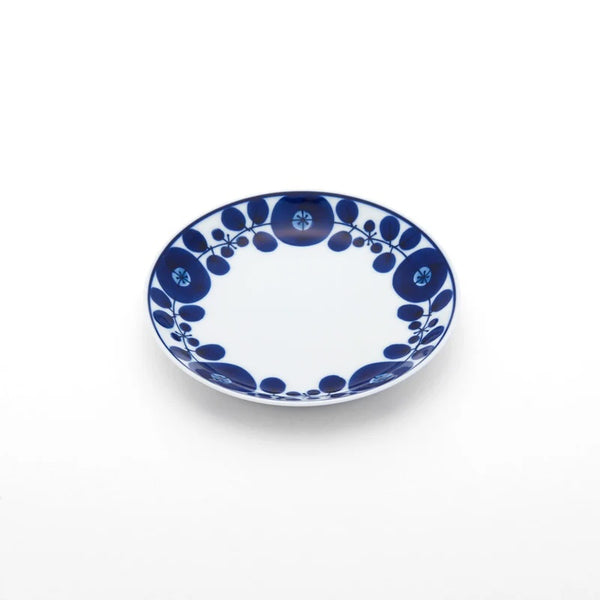 Bloom Japanese Side Plate – Wreath Design, Hand-Painted Hasami Ware Porcelain, 16.5cm (6.5 in), Made in Japan