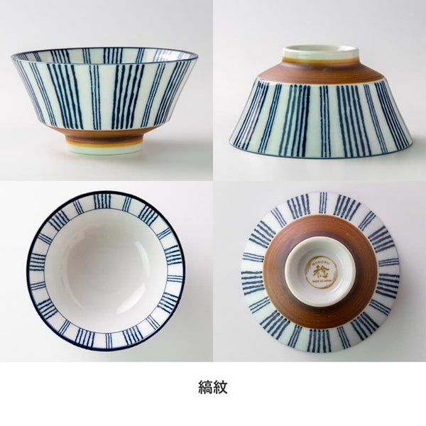 Juju Japanese Rice Bowl 5 in (12.8 cm), 5 designs, Authentic Mino Ware Porcelain Bowl, Made in Japan