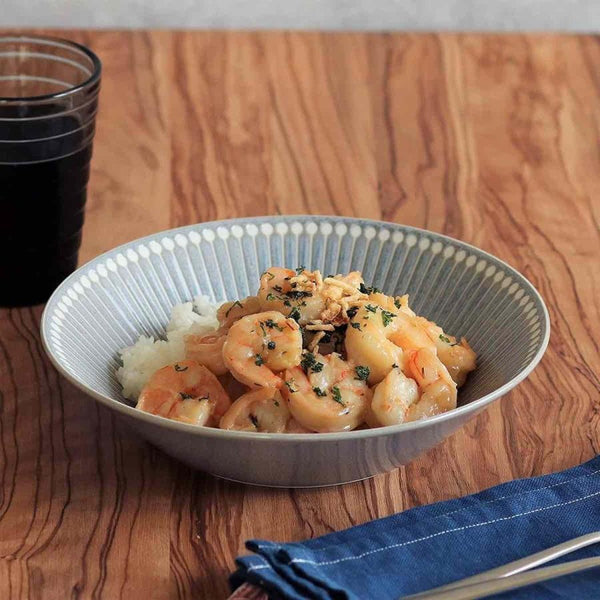 みのる陶器 Albee アルビー 深皿  225ディーププレート大皿 おしゃれ 美濃焼 日本製 食器 選べる3色（ネイビー・ベージュ・グレー）
