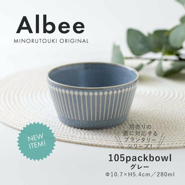 PLANTAREE Albee 105パックボウル グレー 小鉢 ボウル みのる陶器 美濃焼 日本製 食器