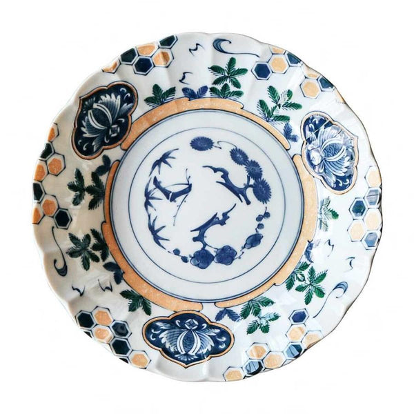 AWASOME Japanese Mino Ware 3 Deep Plate Gift Set, 9.25", Lucky Pattern Collection, Pasta & Curry Plate, Made in Japan