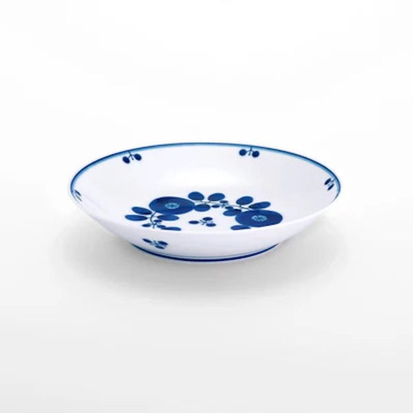 Bloom Japanese Deep Dish – Bouquet Design, Hand-Painted Hasami Ware Porcelain, 20 cm (7.9 in), Made in Japan