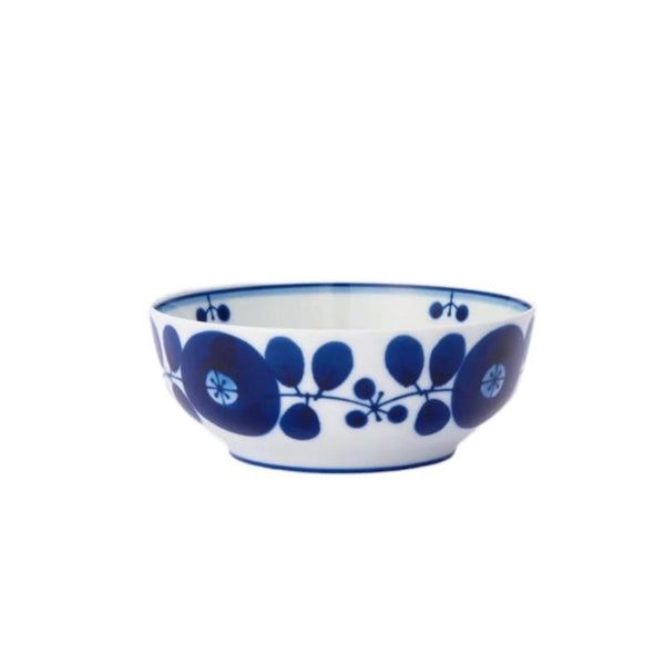 Bloom Japanese Small Serving Bowl – Wreath Design, Hand-Painted Hasami Ware Porcelain, 12.5cm (4.9 in), Made in Japan
