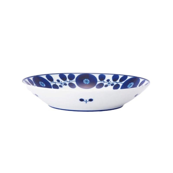 Bloom Japanese Deep Dish – Wreath Design, Hand-Painted Hasami Ware Porcelain, 20 cm (7.9 in), Made in Japan