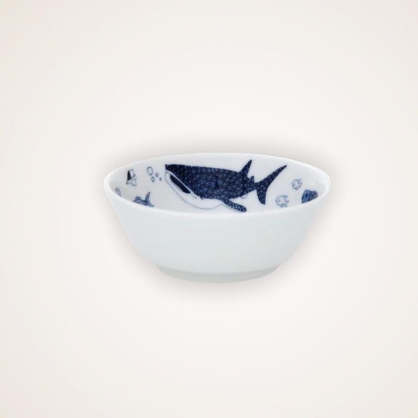 Whale Shark and Marine Life Small Bowl (9.5 x H3.5cm), Made in Japan, Hasami Ware, 3 Designs