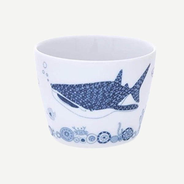 Whale Shark and Marine Life 200ml Soba Cups, Made in Japan, Hasami Ware (2 Designs)