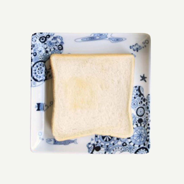 Whale Shark and Marine Life 17cm Square Plate, Made in Japan, Hasami Ware (4 Designs)