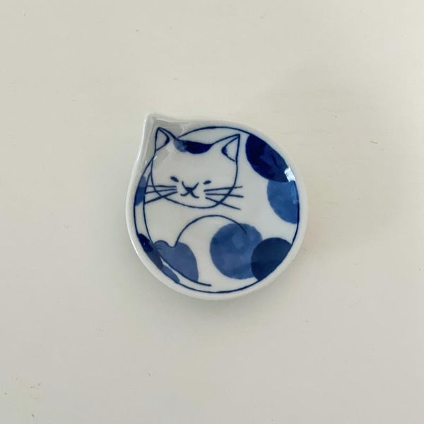 Neco Cat Chopstick Rest Set of 6, Made in Japan, Hasami Ware Porcelain