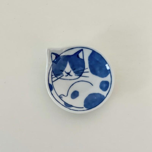 Neco Cat Chopstick Rest Set of 6, Made in Japan, Hasami Ware Porcelain