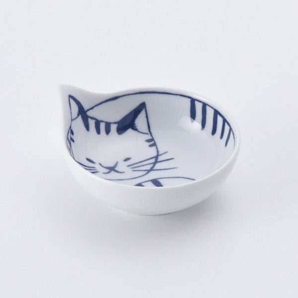 Coneco Small Cat Bowl Set of 4 Bowls 9.8cm, Made in Japan, Hasami Ware Porcelain
