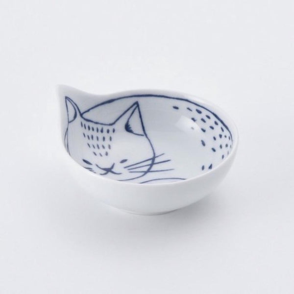 Coneco Small Cat Bowl Set of 4 Bowls 9.8cm, Made in Japan, Hasami Ware Porcelain