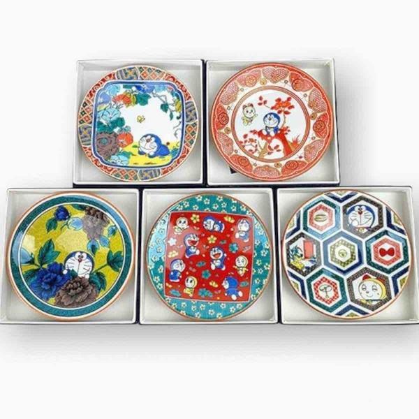 ドラえもん 九谷焼 小皿 12cm おしゃれ 庄三風 彩色金襴手 dorameon 食器 日本製