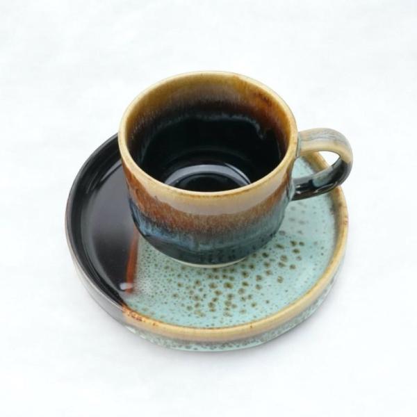 Folk Design 夜色 カップ＆ソーサー 碗皿セット おしゃれ コーヒーカップ 日本製 有田焼 食器 茶酒器