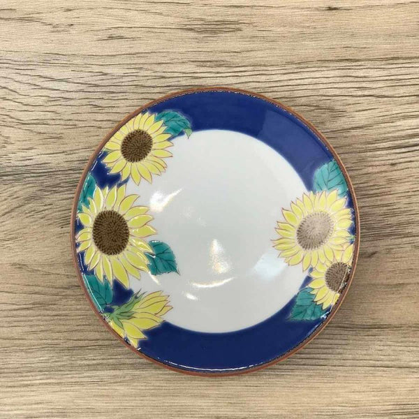 Kutani Ware 13.8cm (5.4") Japanese Porcelain Plate Set of 5 – Four Seasons Flowers, Made in Japan
