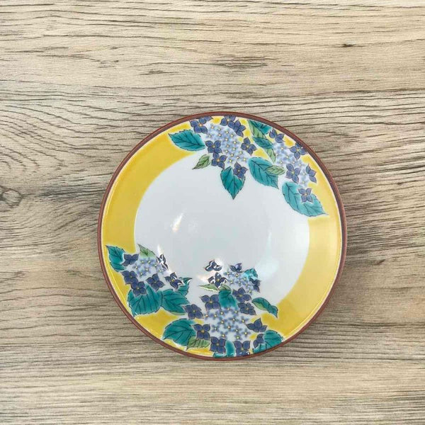 Kutani Ware 13.8cm (5.4") Japanese Porcelain Plate Set of 5 – Four Seasons Flowers, Made in Japan