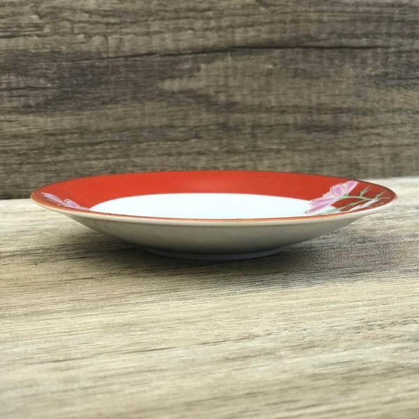 Kutani Ware 13.8cm (5.4") Japanese Porcelain Plate Set of 5 – Four Seasons Flowers, Made in Japan